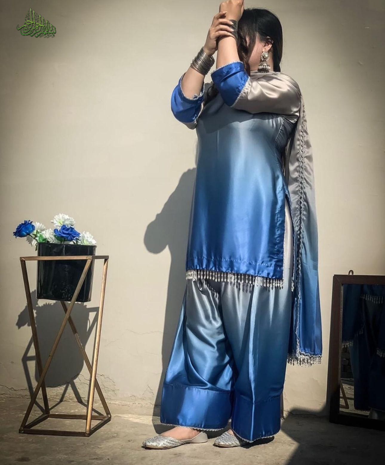  ALHAMDULILLAH MAXYSHINE Presents  Tie & Dye Digital Printed – 3-Piece Shamooz Silk Collection